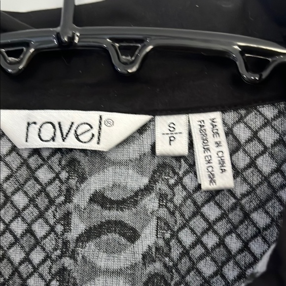 Ravel Black and White Blazer with Bold Monogram Pattern - Picture 2 of 8